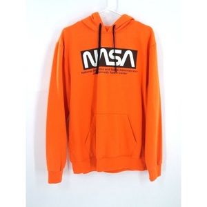 NASA Men Sweatshirt Hoodie John F. Kennedy Space
Center Orange Size Medium